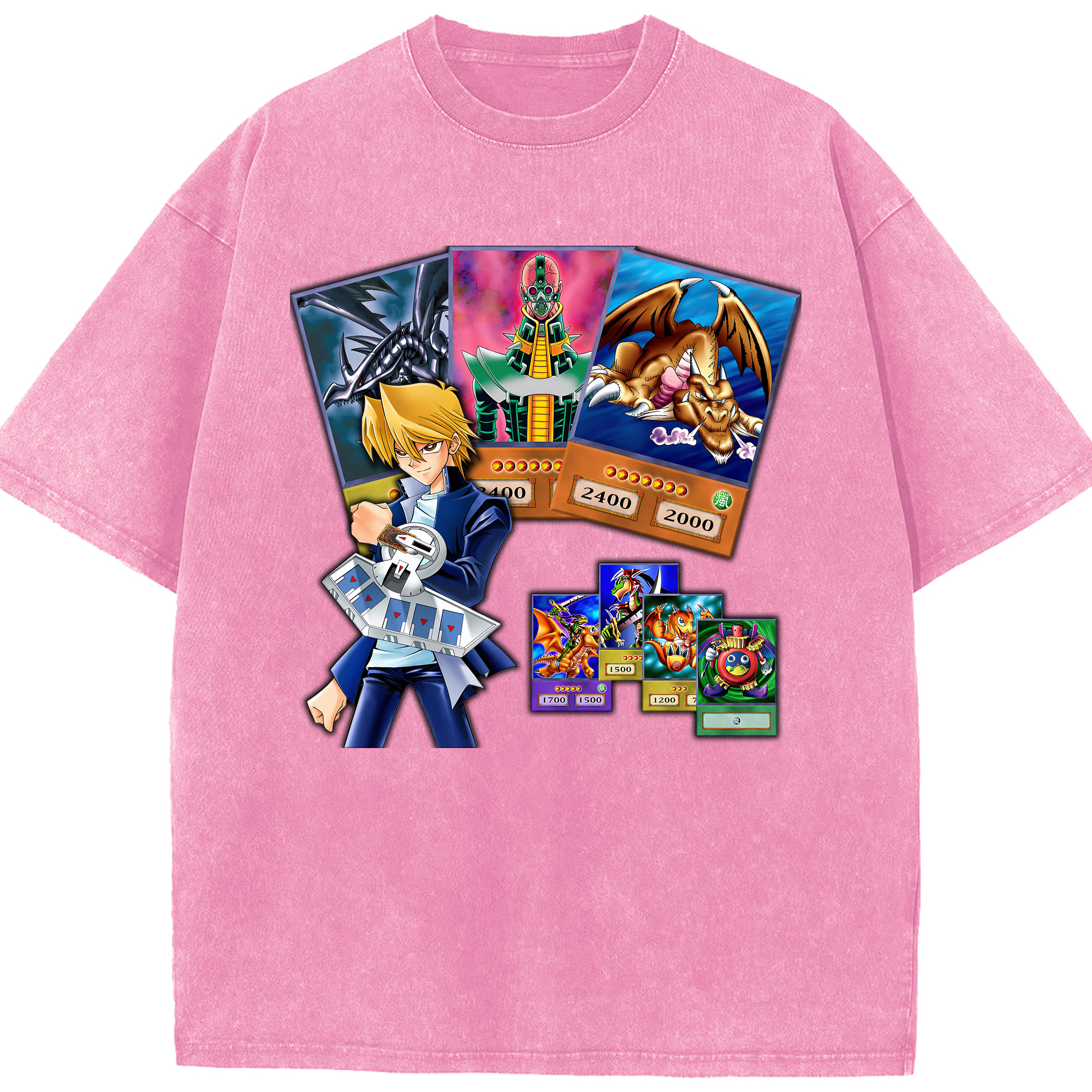 （画像用） 遊☆戯☆王 Yu-Gi-Oh! 綿100% ヴィンテージ風 半袖Tシャツ（フロントプリント）